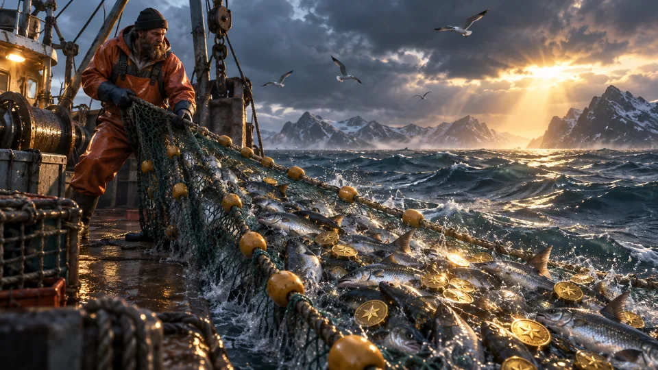 Le Fisherman original editorial illustration